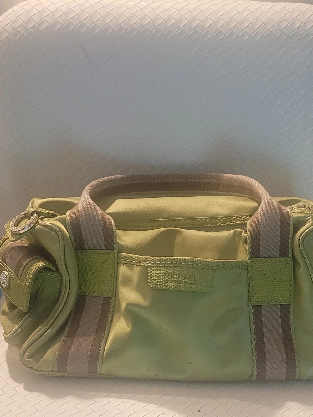 Michael Kors Green Women's Shoulder Bag with Crystal Buckle